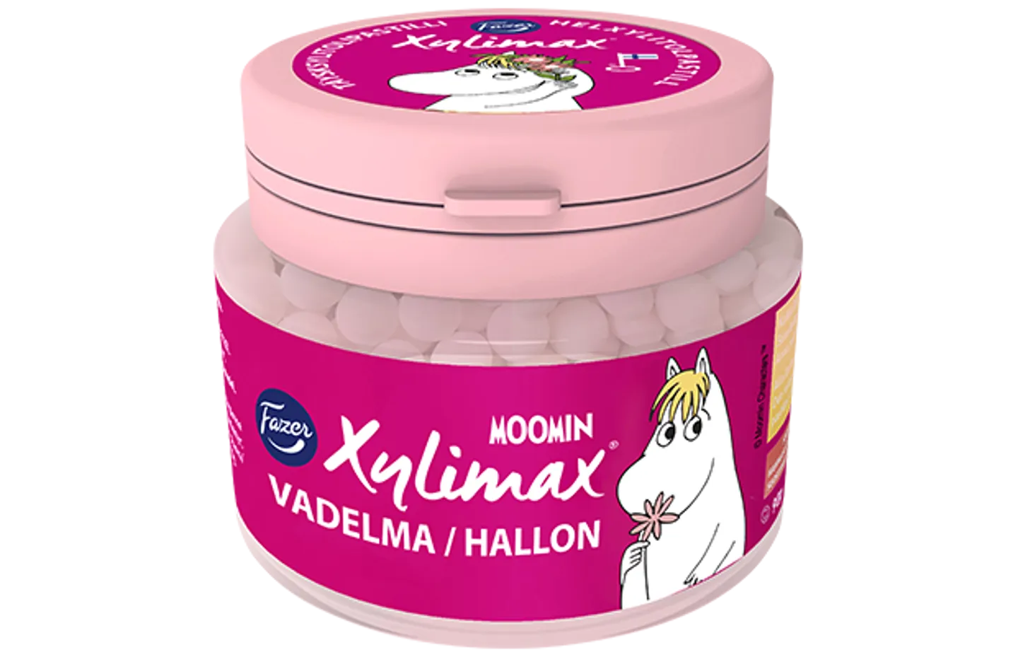 Xylimax Moomin Raspberry pastilles 90 g - Fazer.com